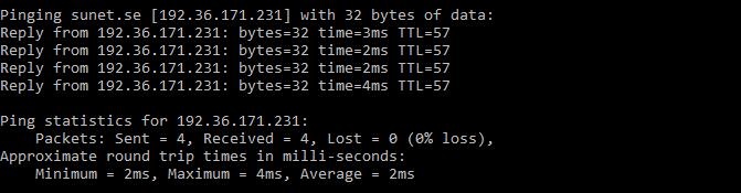 kommandoprompt-ping